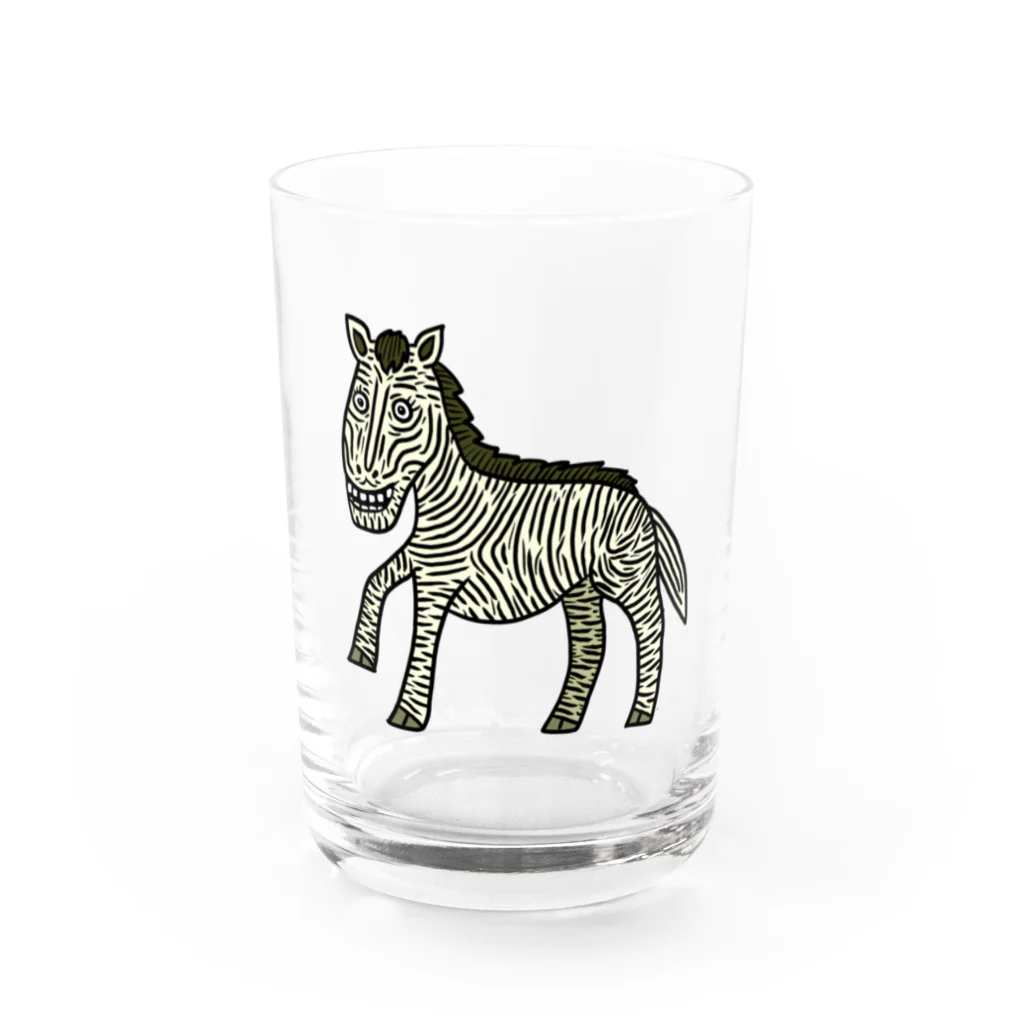 S.LIFEのシマウマくん Water Glass :front