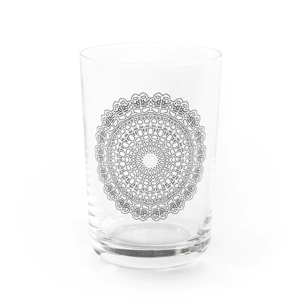 Tano_chante♪のフラワーオブ大天狗(縁取り) Water Glass :front