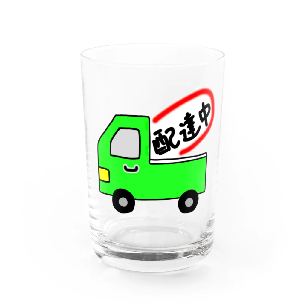 それいゆの配達中（軽トラック緑） Water Glass :front