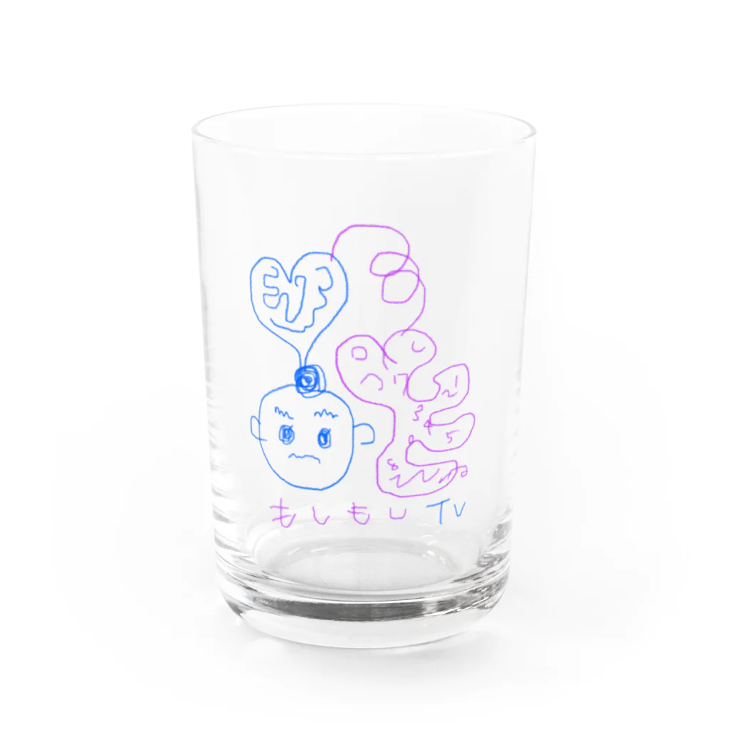 ヨコガオがモットーのもしもしTV Water Glass :front