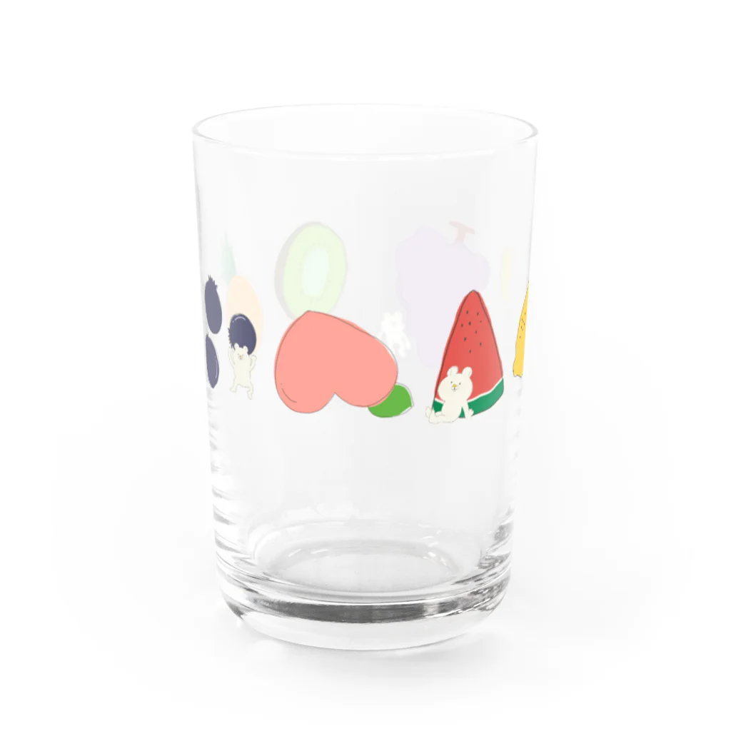 ゆでたま号.netの【ぽっちん】くだものかくれんぼ Water Glass :front