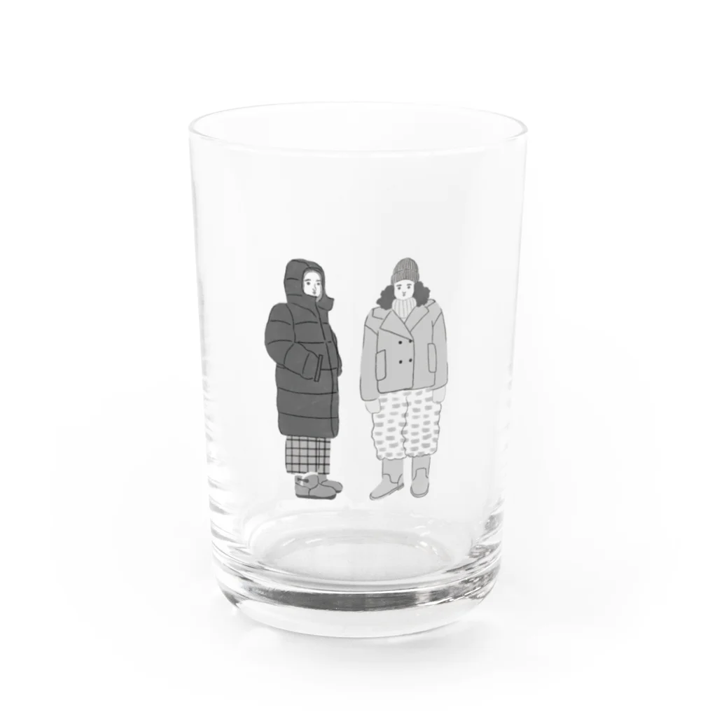 Yukino1118｜イラストレーターの冬の女性たち Water Glass :front