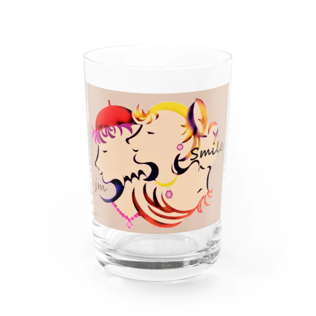 ヒーリングスマイルのsmilesmilesmile Water Glass :front