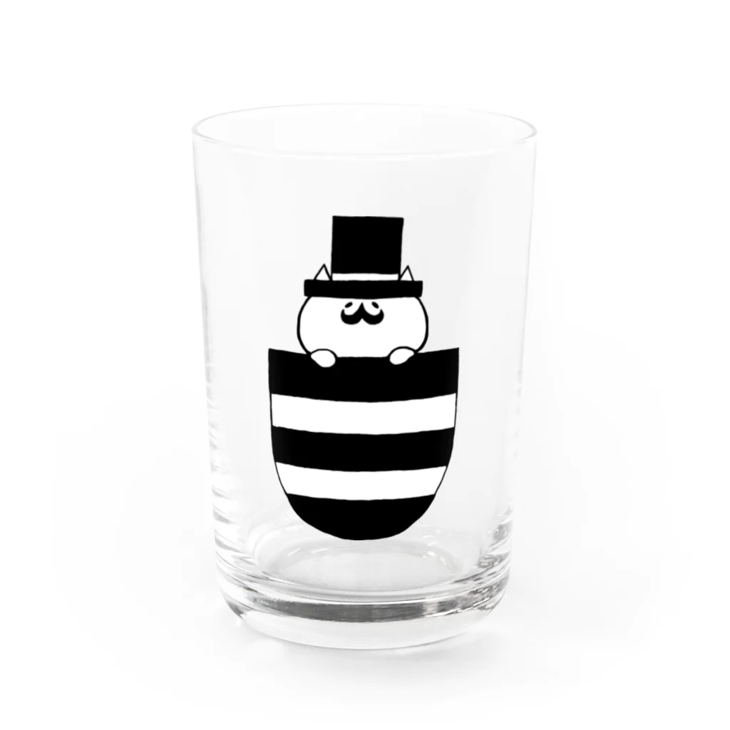 nyakamoのpocket gentleman cat Water Glass :front