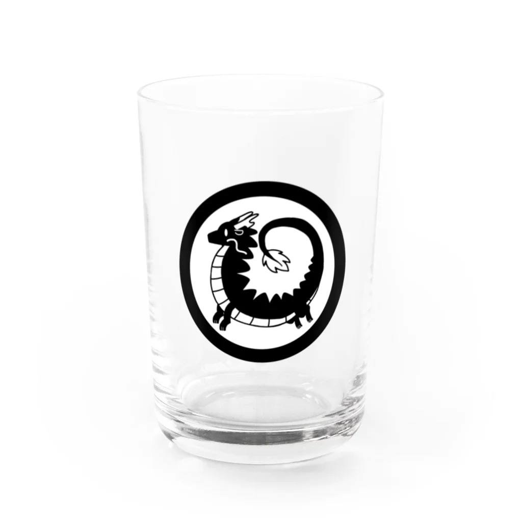 十五一の家紋風・龍 Water Glass :front