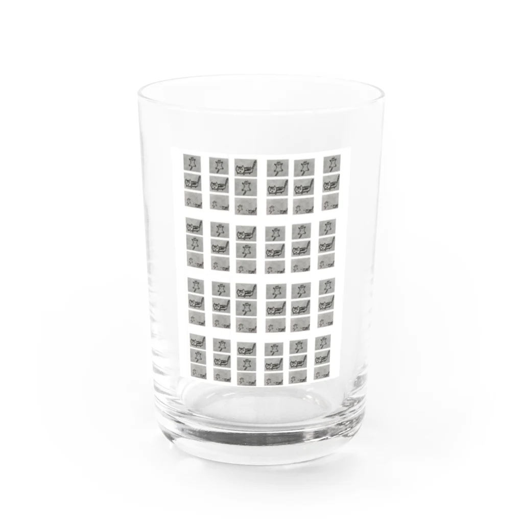  猫とワオキツネザルとモモンガ のフクロモモンガ  Water Glass :front