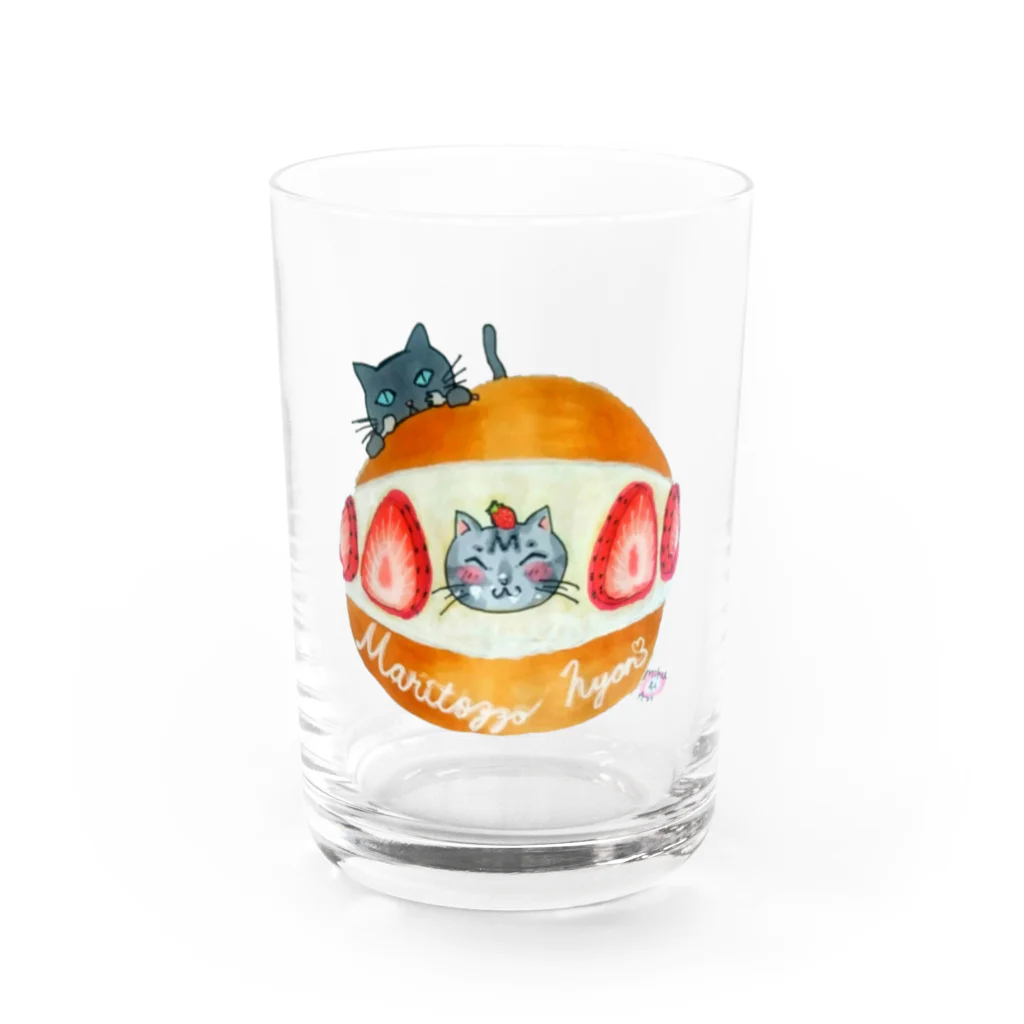 miku'ꜱGallery星猫のマリトッツォにゃんᕷ*゜ Water Glass :front