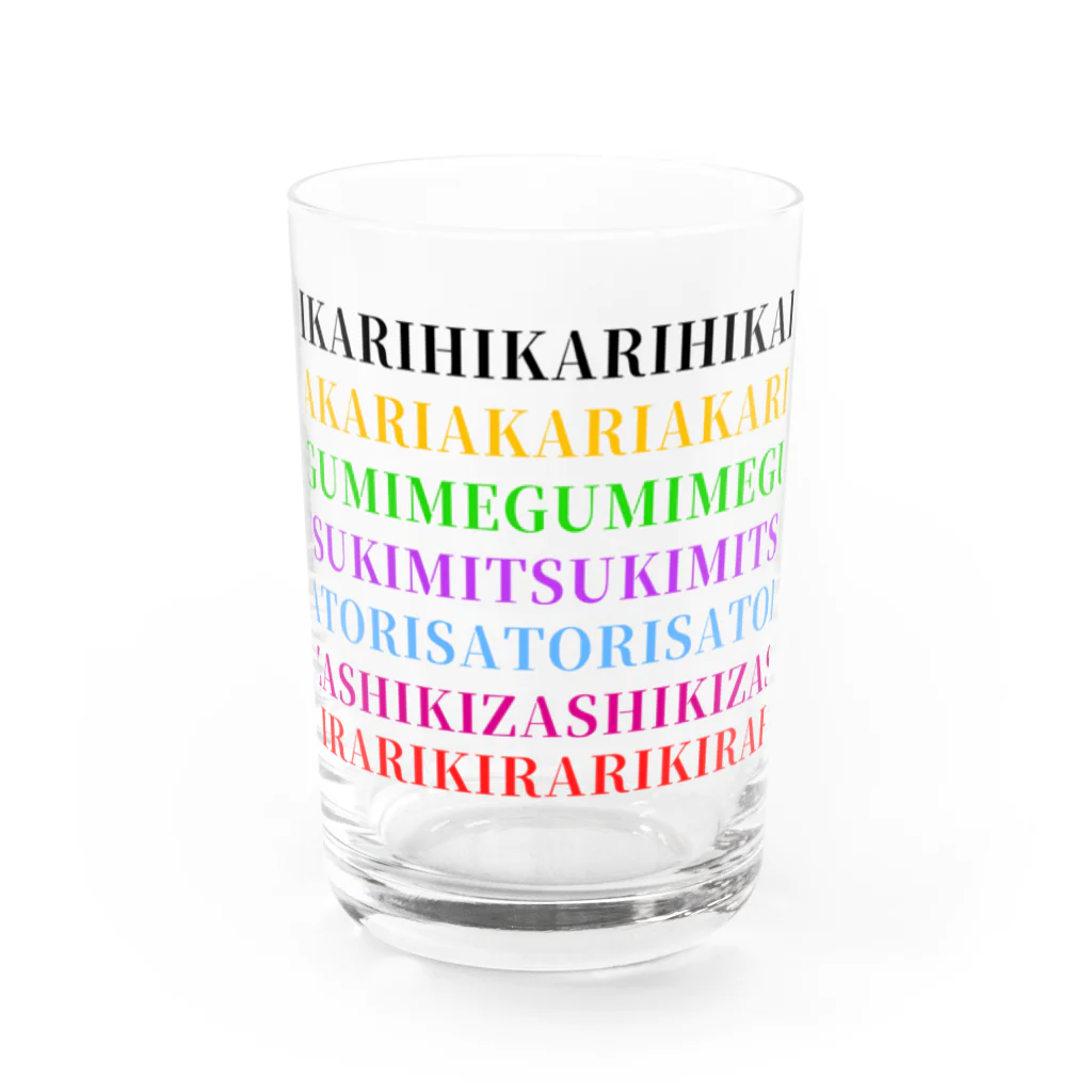 和太鼓輝-HIKARI-のもじいっぱいのやつ グラス前面