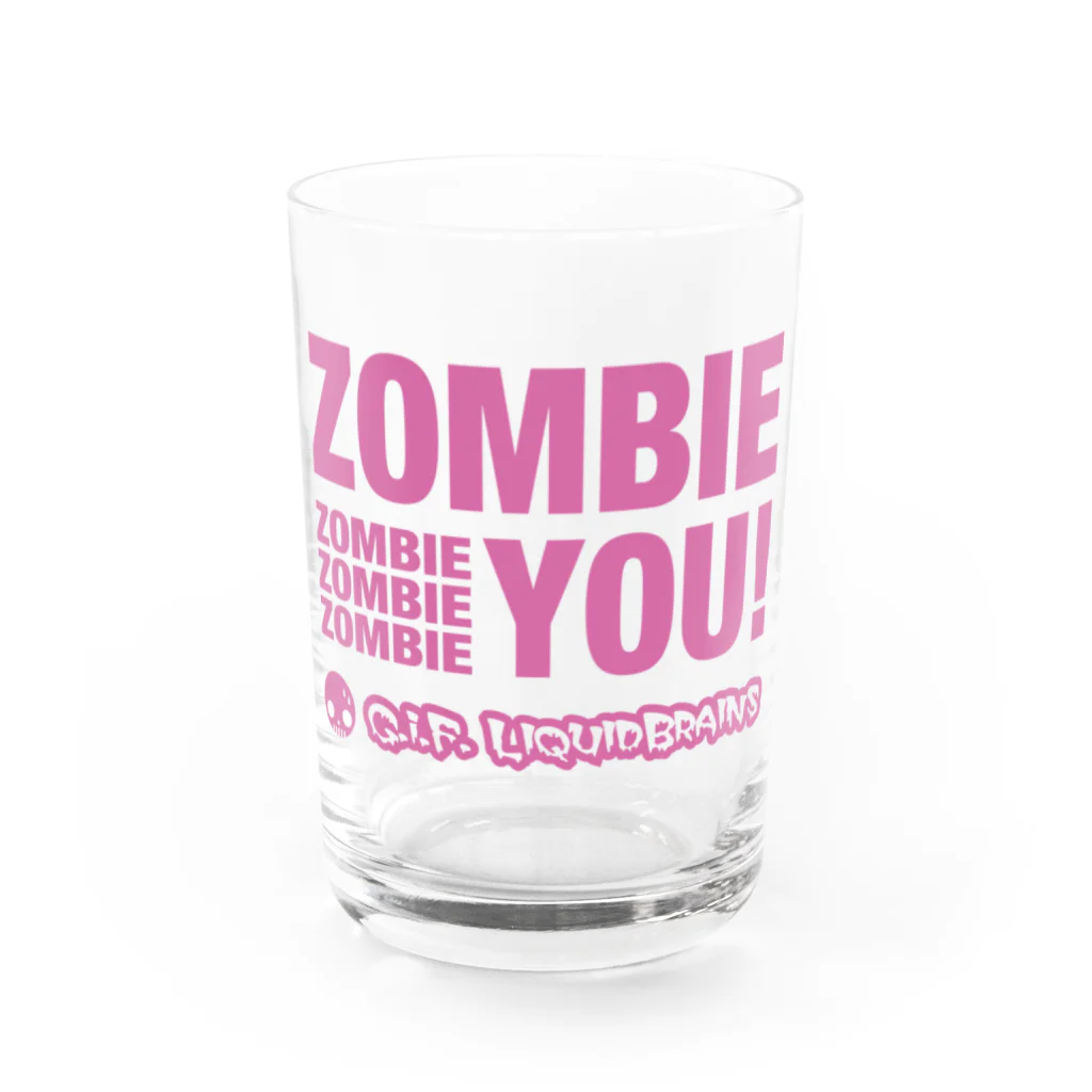 KohsukeのZombie You! (pink print) Water Glass :front