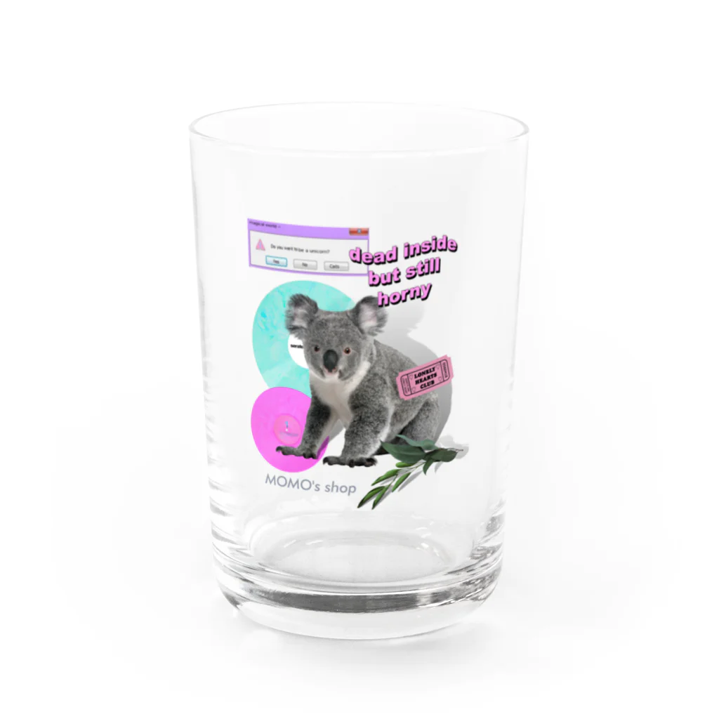 𝙈𝙊𝙈𝙊'𝙨 𝙎𝙝𝙤𝙥のコアラKING Water Glass :front