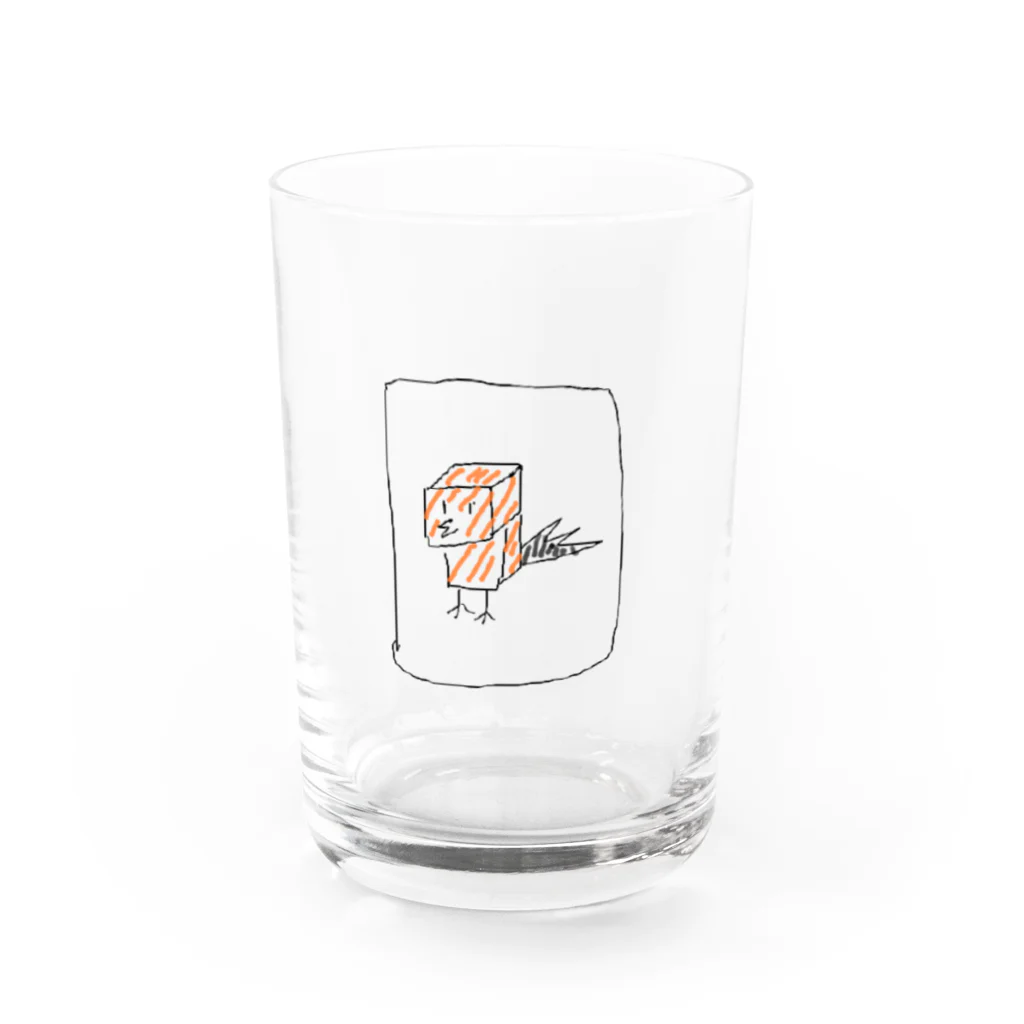 しゃ一ぷーるのコマドリキューブ Water Glass :front