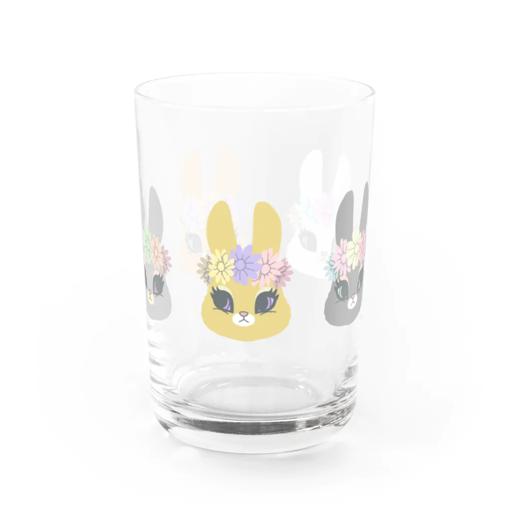 sachiko2004shopの花とうさぎ Water Glass :front