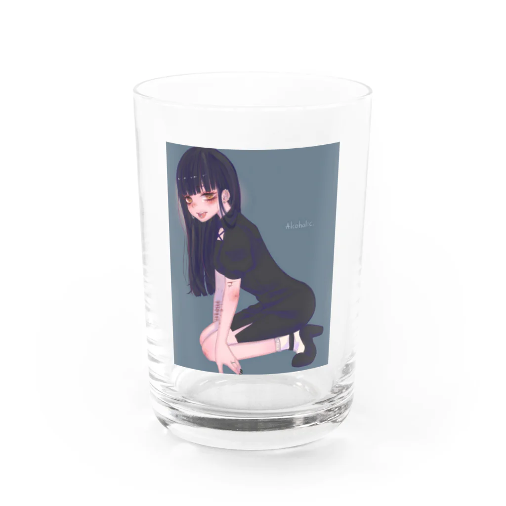 ALCOHOLICの舌ピちゃん Water Glass :front