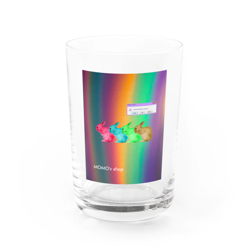 𝙈𝙊𝙈𝙊'𝙨 𝙎𝙝𝙤𝙥のrabbit×4 Water Glass :front