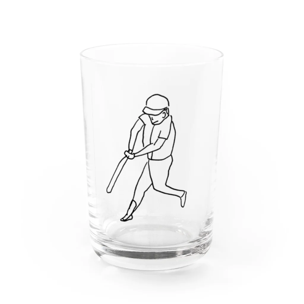 きりんの野球する人 Water Glass :front