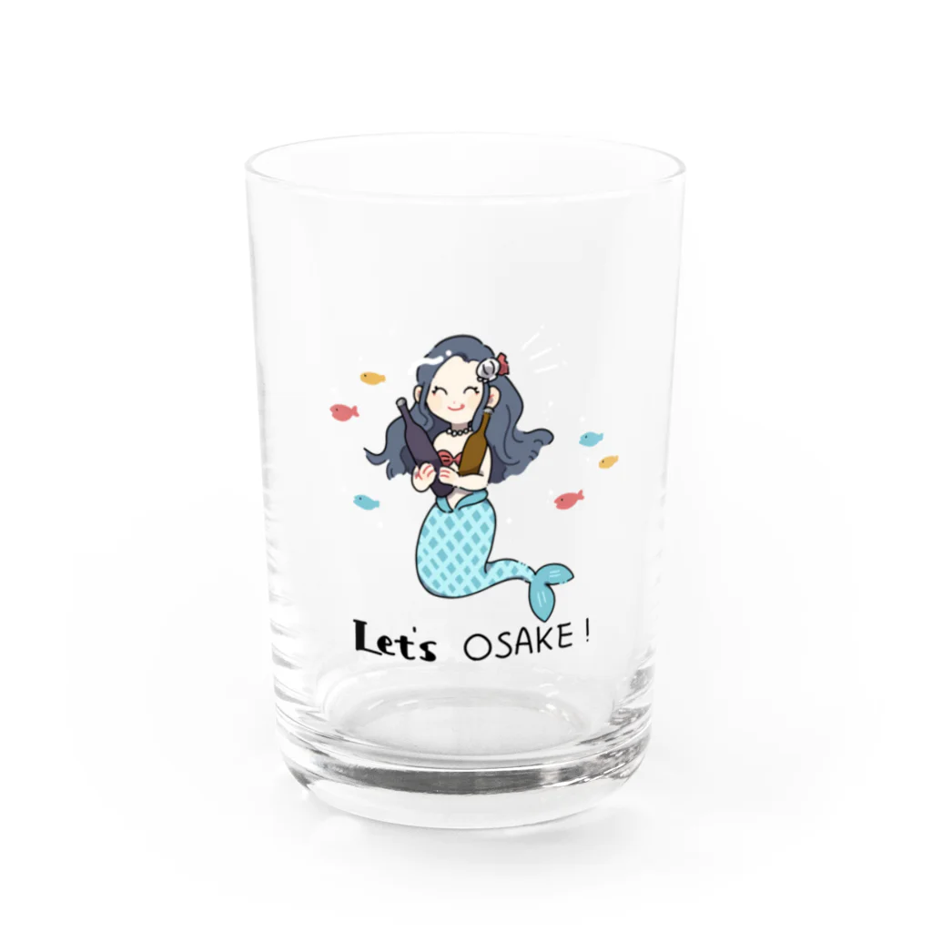 牛乳ラーメンの飲酒マーメイド Water Glass :front