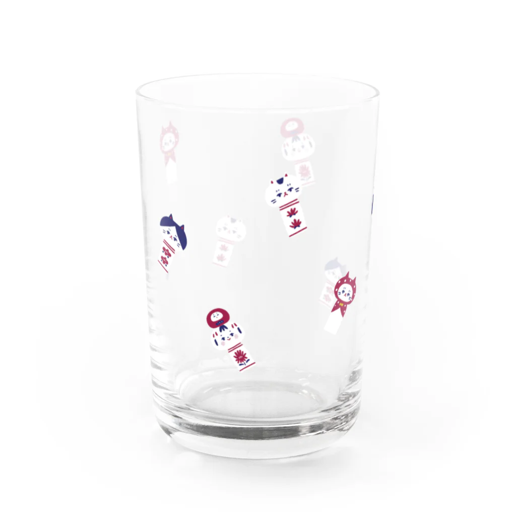 marucoro chanのランダムこけしちゃん Water Glass :front