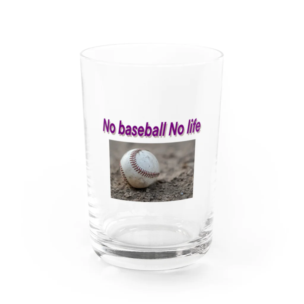 macaronマカロン🍯のNo baseball No life Water Glass :front