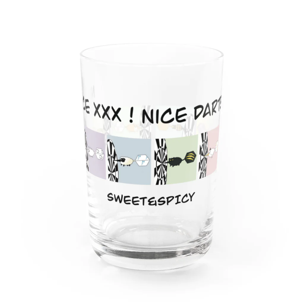 SWEET＆SPICY 【 すいすぱ 】ダーツのあにまる　だーつ　【よこながバージョン】 Water Glass :front