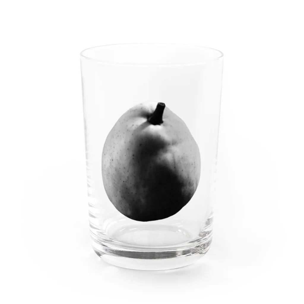 ハヤシ屋の洋梨好き-monochrome  Water Glass :front