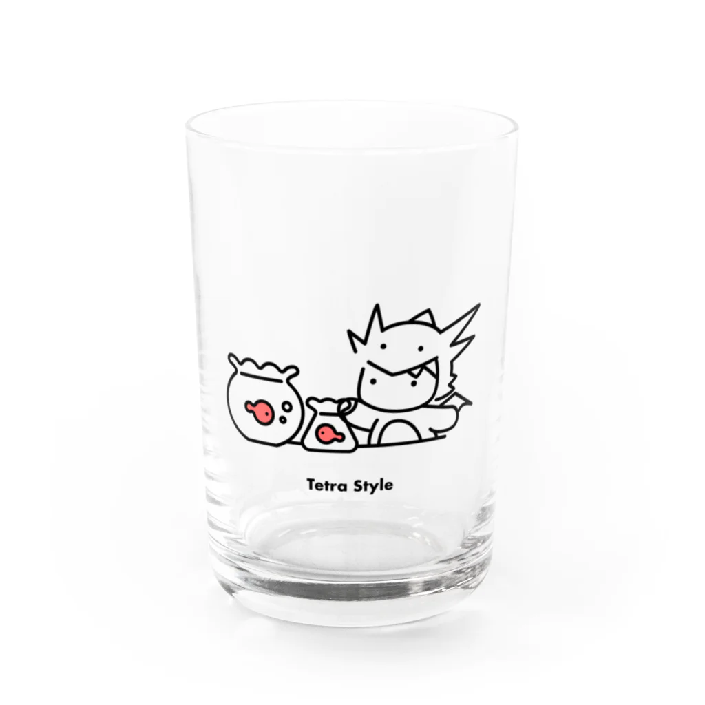 Tetra Styleの金魚（テン） Water Glass :front