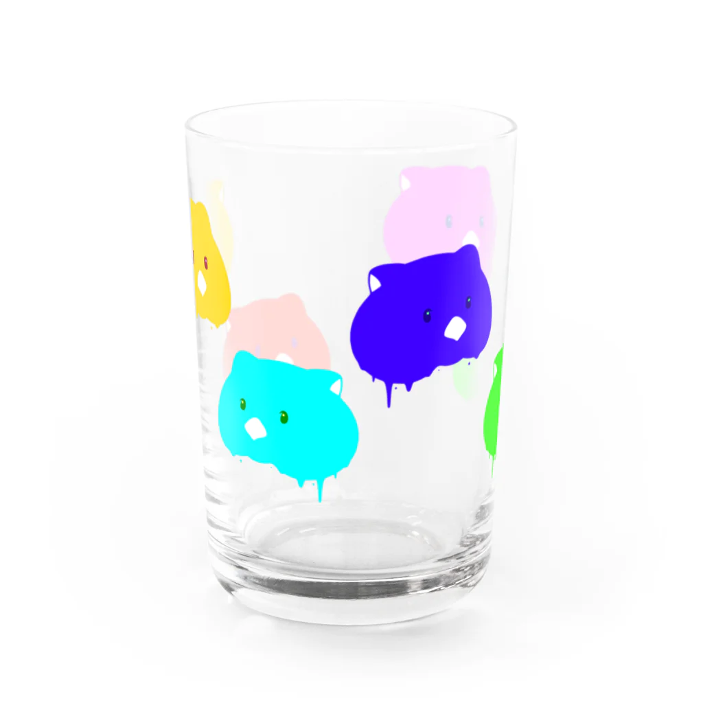 ほっぺぇた（頬平太）のしたたるウォンバット Water Glass :front