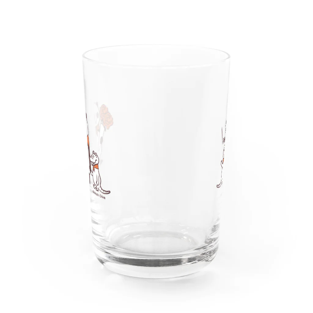 キッチュのLOVE & PEACE　パンダのおはなし Water Glass :front