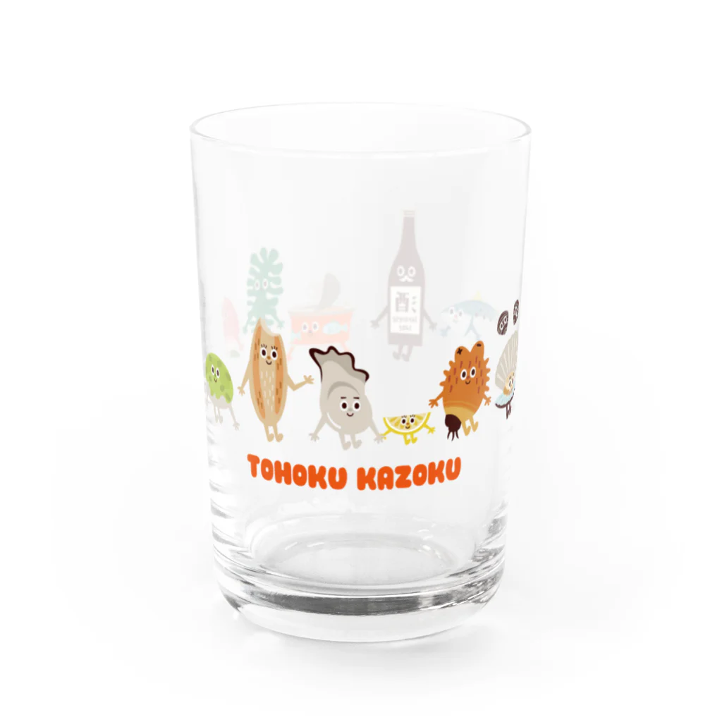 YoakeNecoの 東北☆家族　集合 Water Glass :front