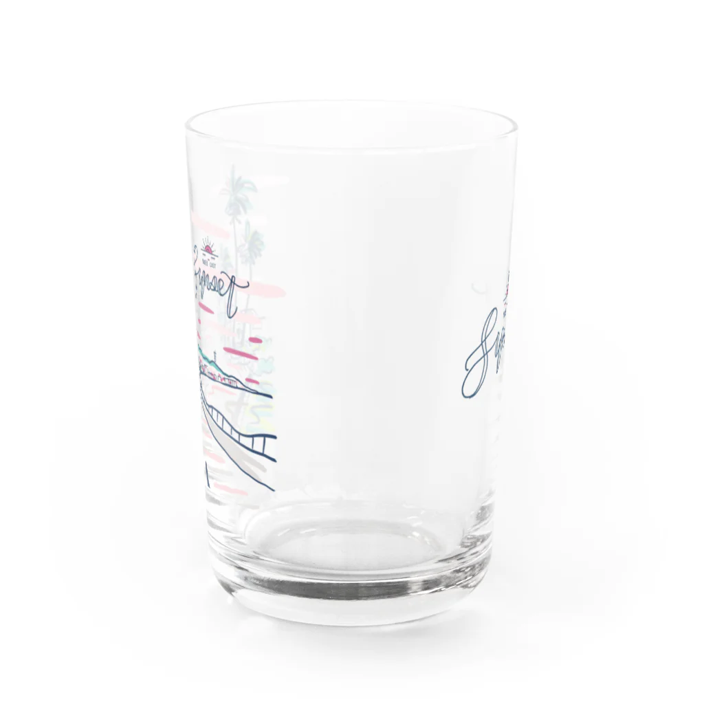 N-huluのサンセット Water Glass :front