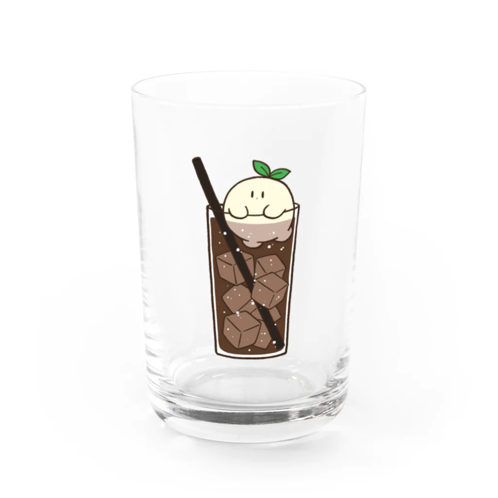 ハコモリストアのコーヒーフロートちゃん Water Glass :front