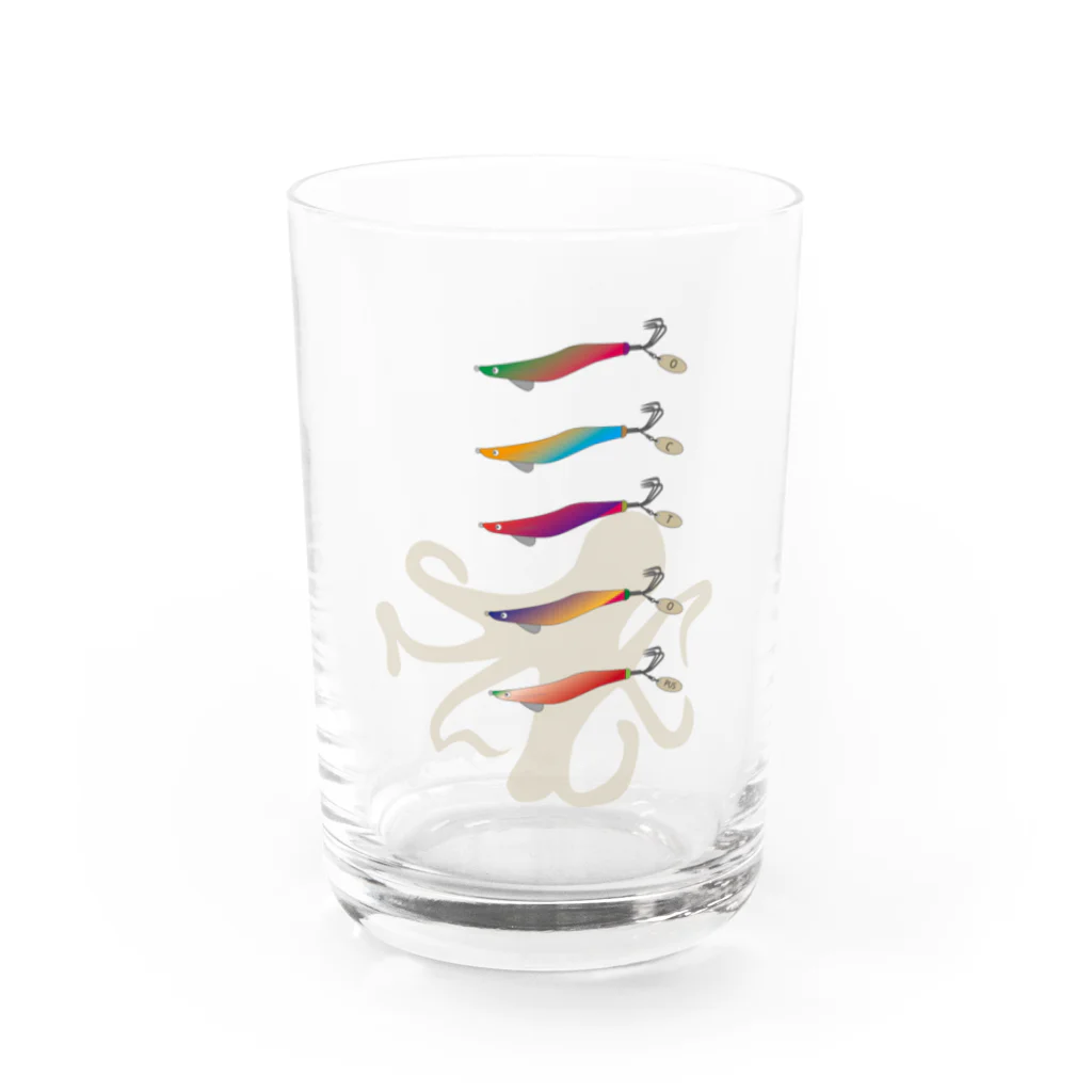 RITSUのカラフルタコエギくん Water Glass :front