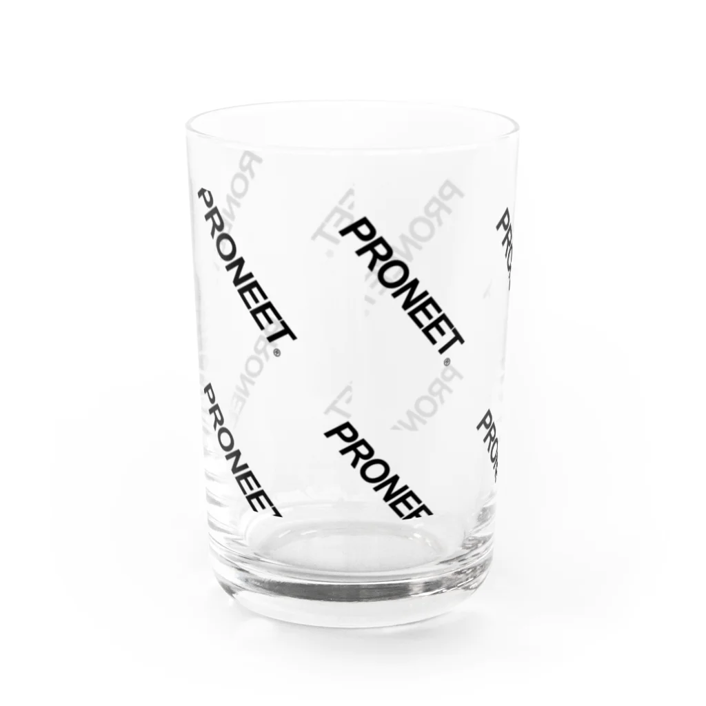 PRONEET SHOPのPRONEETロゴ Water Glass :front