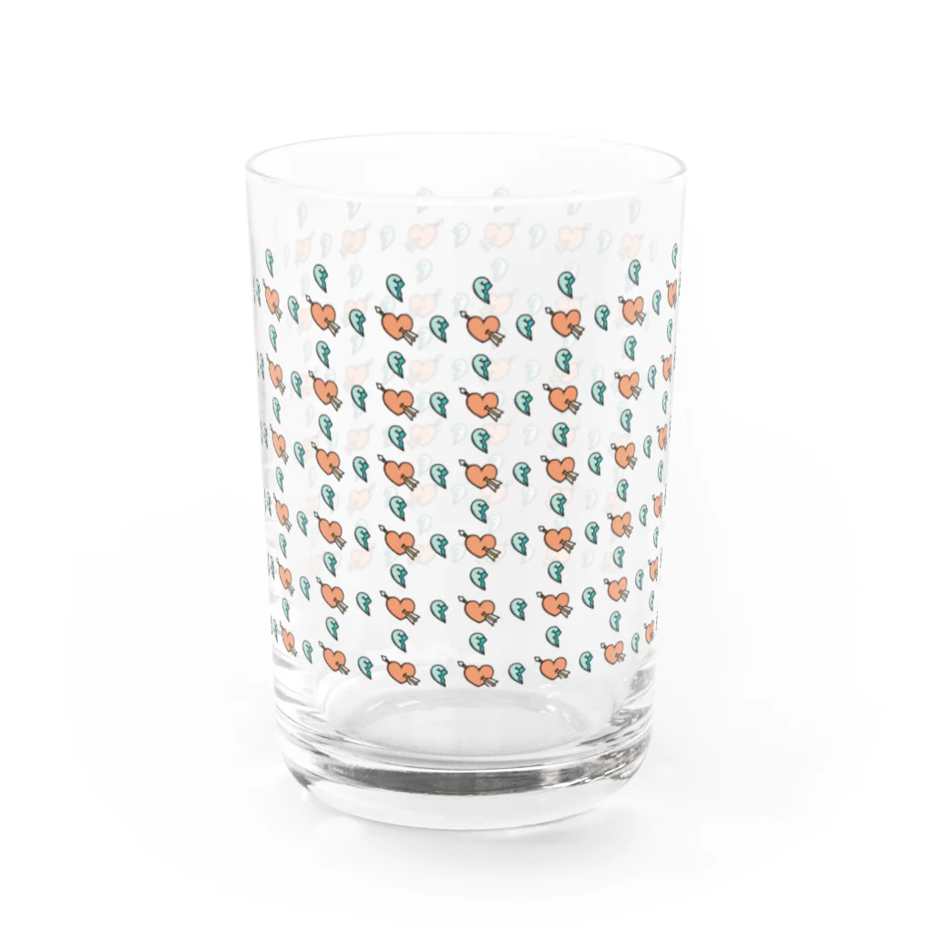 38　サンパチの恋愛もよう　グラス　ペールピンク Water Glass :front