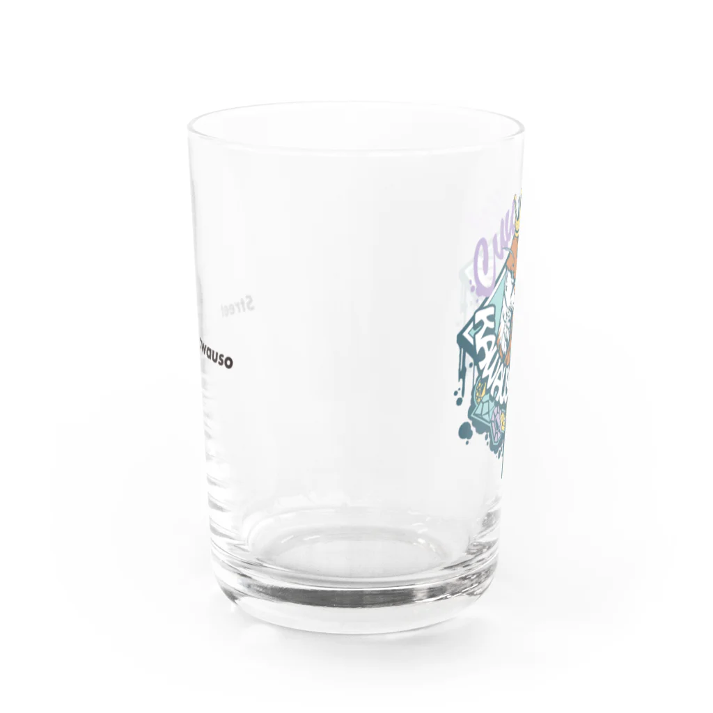 カワウソとフルーツの𝙎𝙩𝙧𝙚𝙚𝙩 𝙆𝙖𝙬𝙖𝙪𝙨𝙤 Water Glass :front