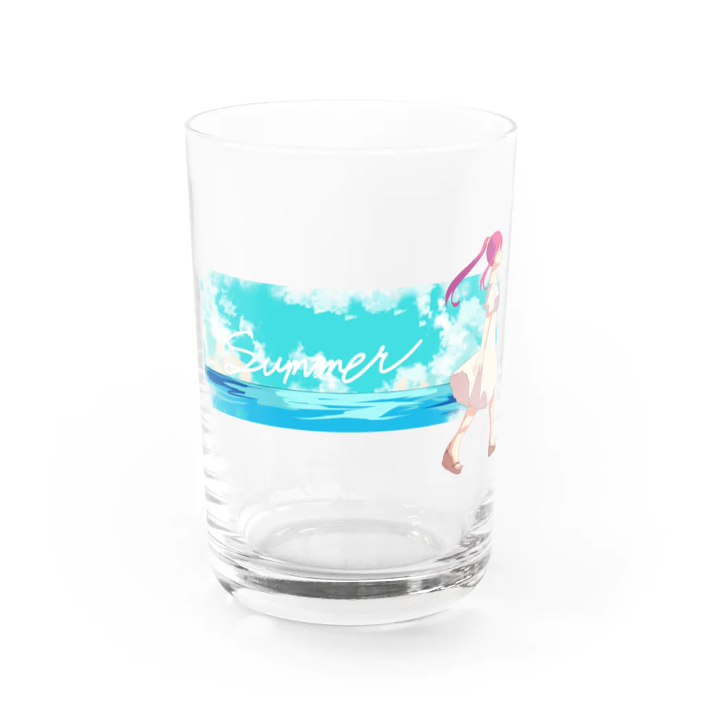 はにわの夏のひと時 Water Glass :front