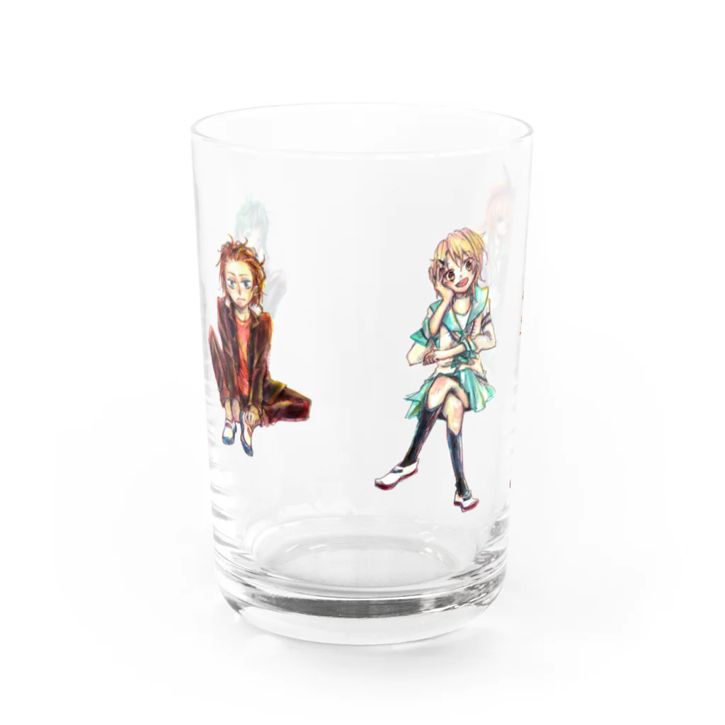 志瓜のSUZURIのめぐあずつなここ Water Glass :front