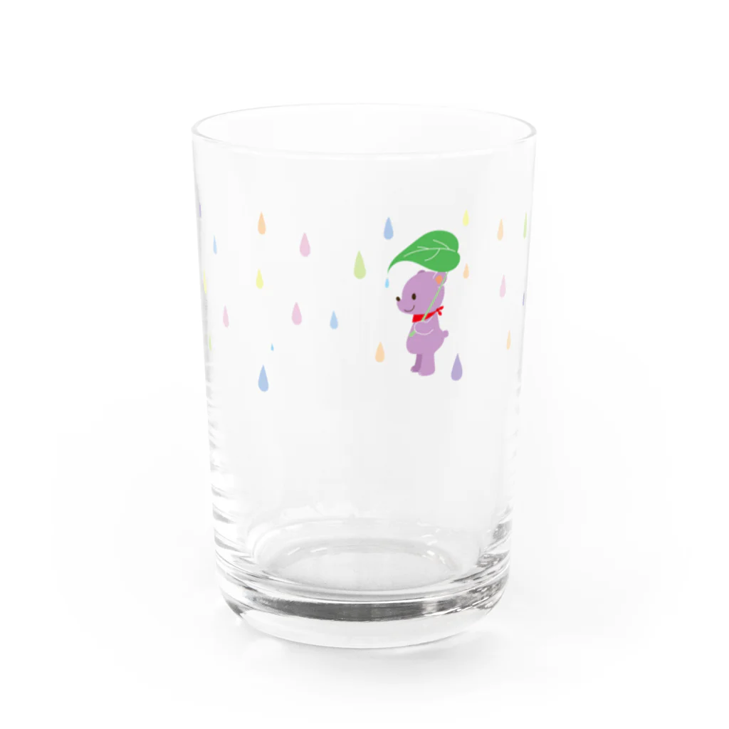 めばえるやのあめふり　くまさん Water Glass :front