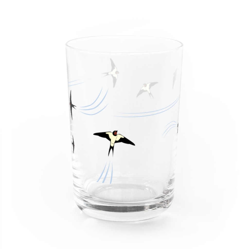 琥珀色に咲く花のツバメ兄弟〈飛ぶ練習〉① Water Glass :front