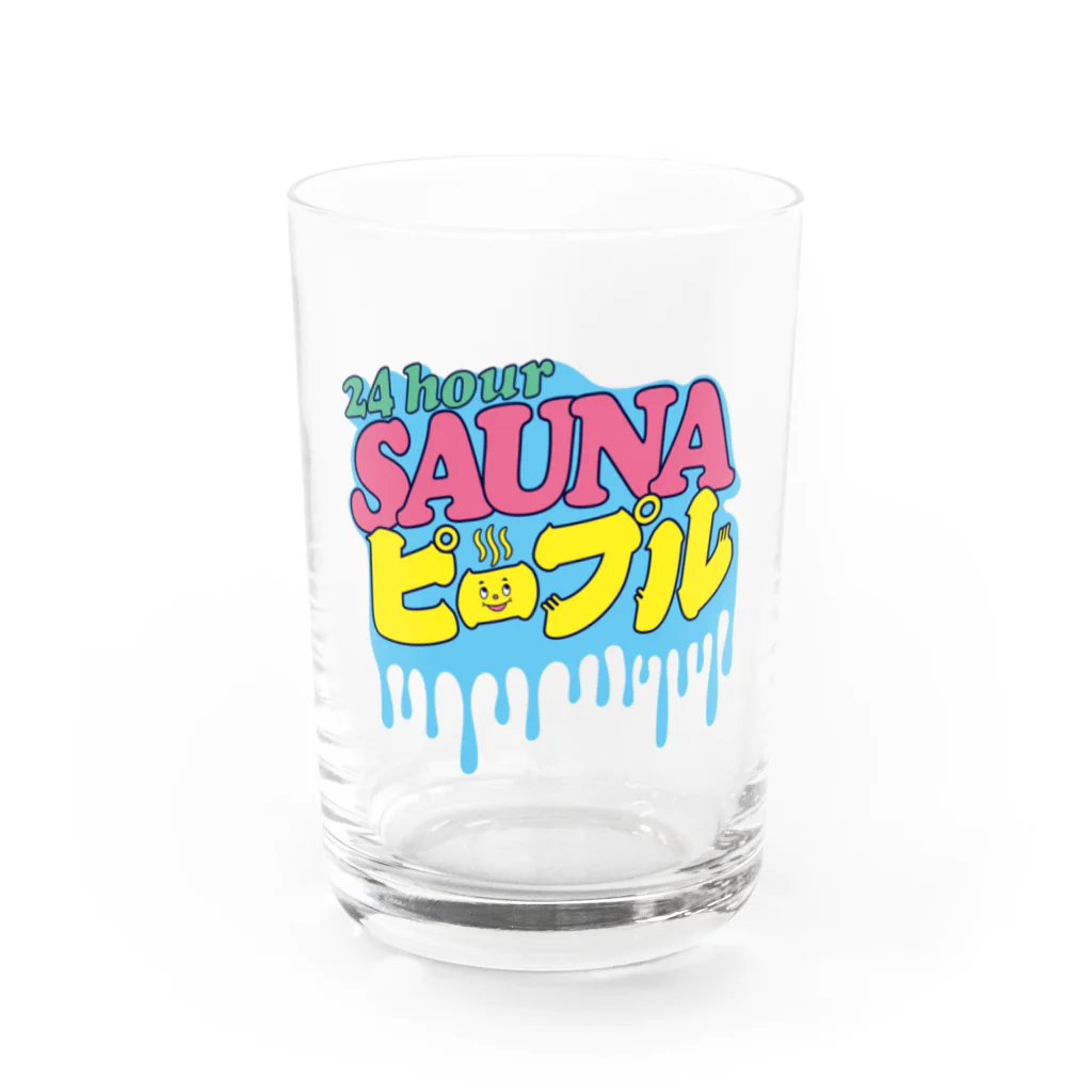 LONESOME TYPE ススの24時間サウナピープル Water Glass :front