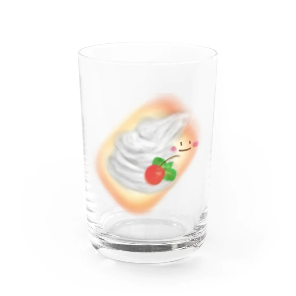 ぱすてらむぎこのソフトクリームパンちゃん Water Glass :front