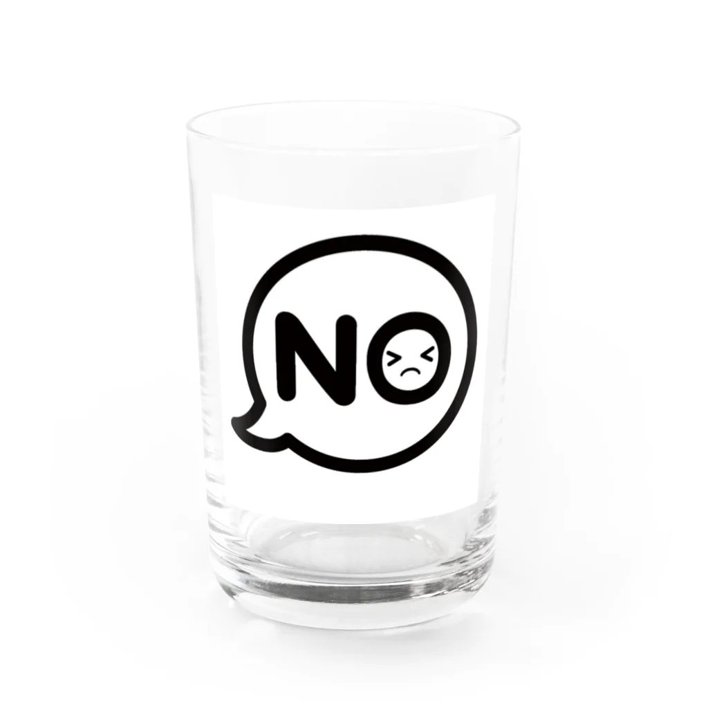 身代わりNOのNOは任せて Water Glass :front