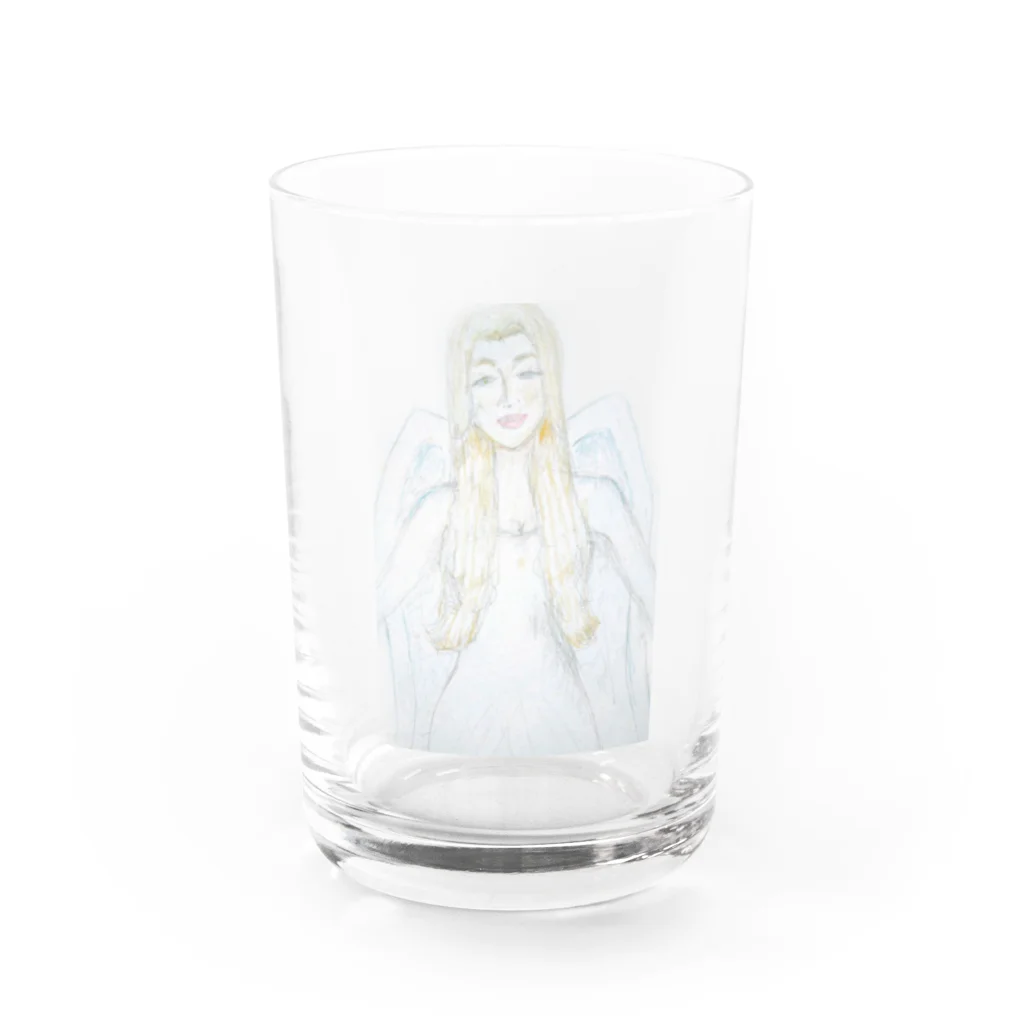 イエローローズの両性具有天使 Water Glass :front