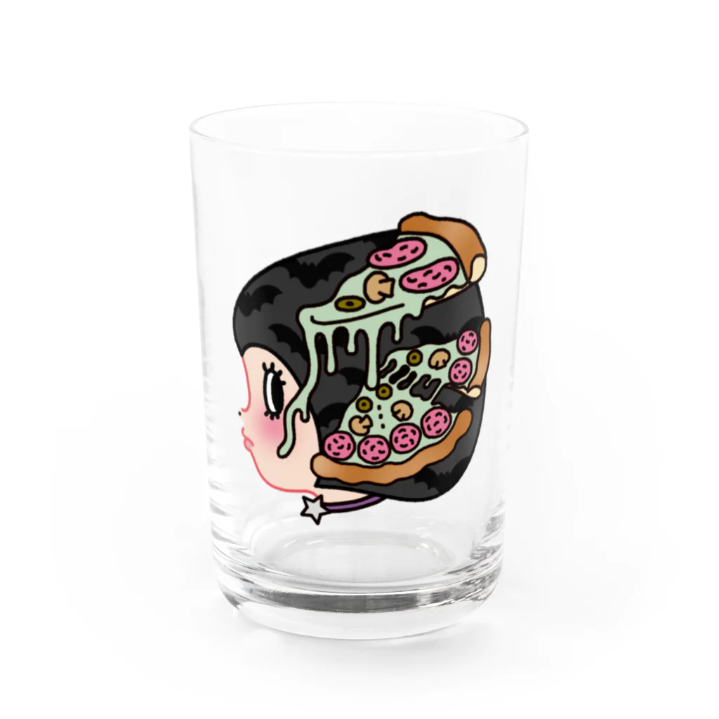 BLACKHOTCAKESのnightmare pizza Water Glass :front