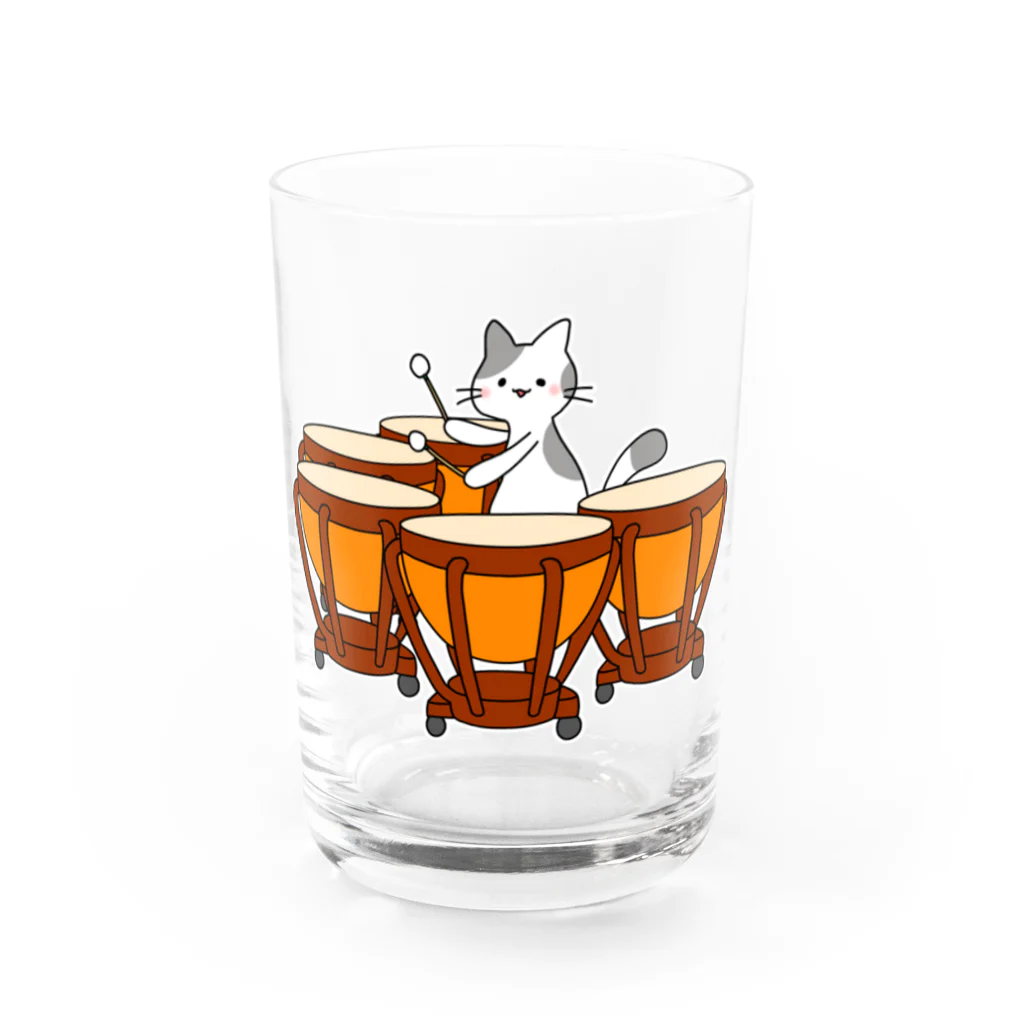  ふじねこ屋のティンパニねこ Water Glass :front