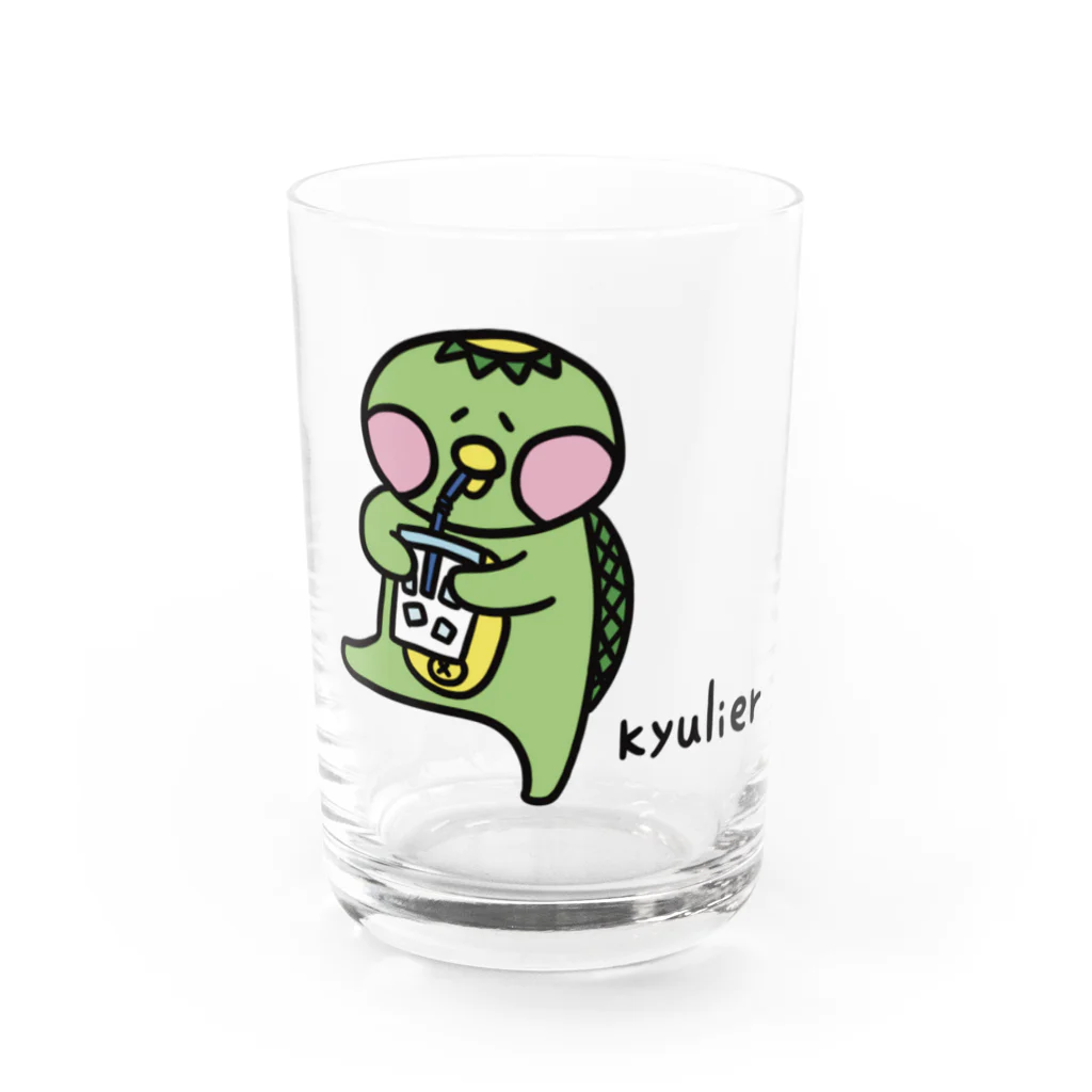 クーリエキャラクター（わ）のキューリエちゃん Water Glass :front