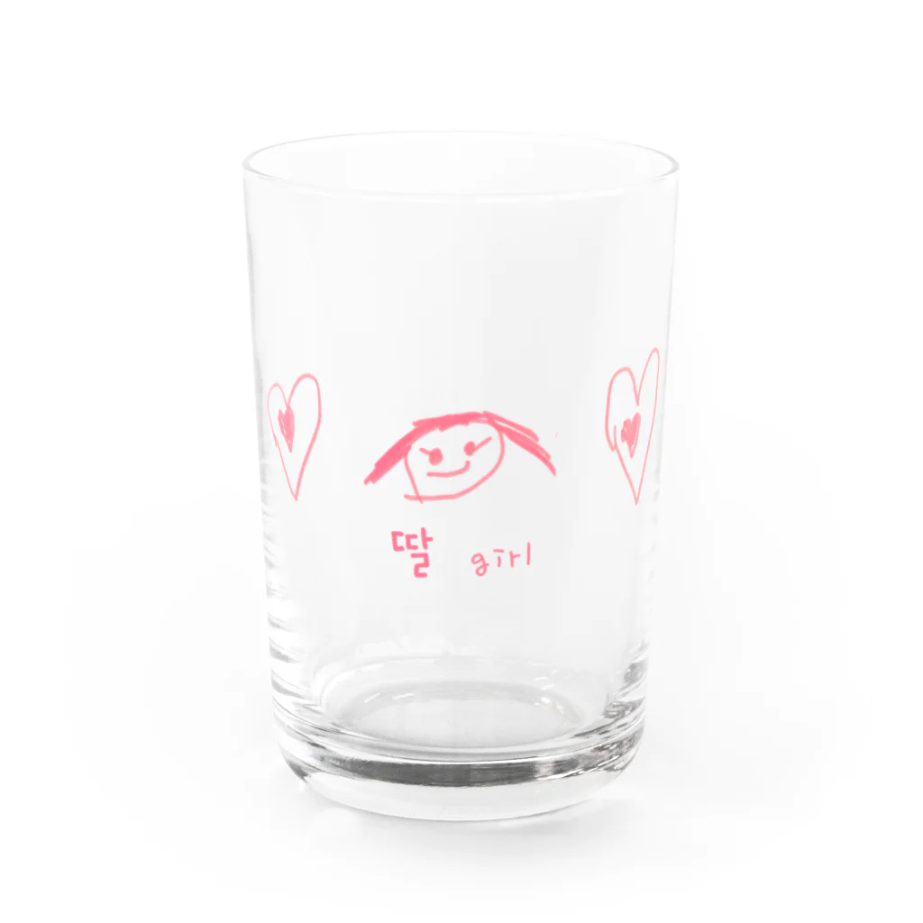 まますとあの딸（girl) 女の子 Water Glass :front