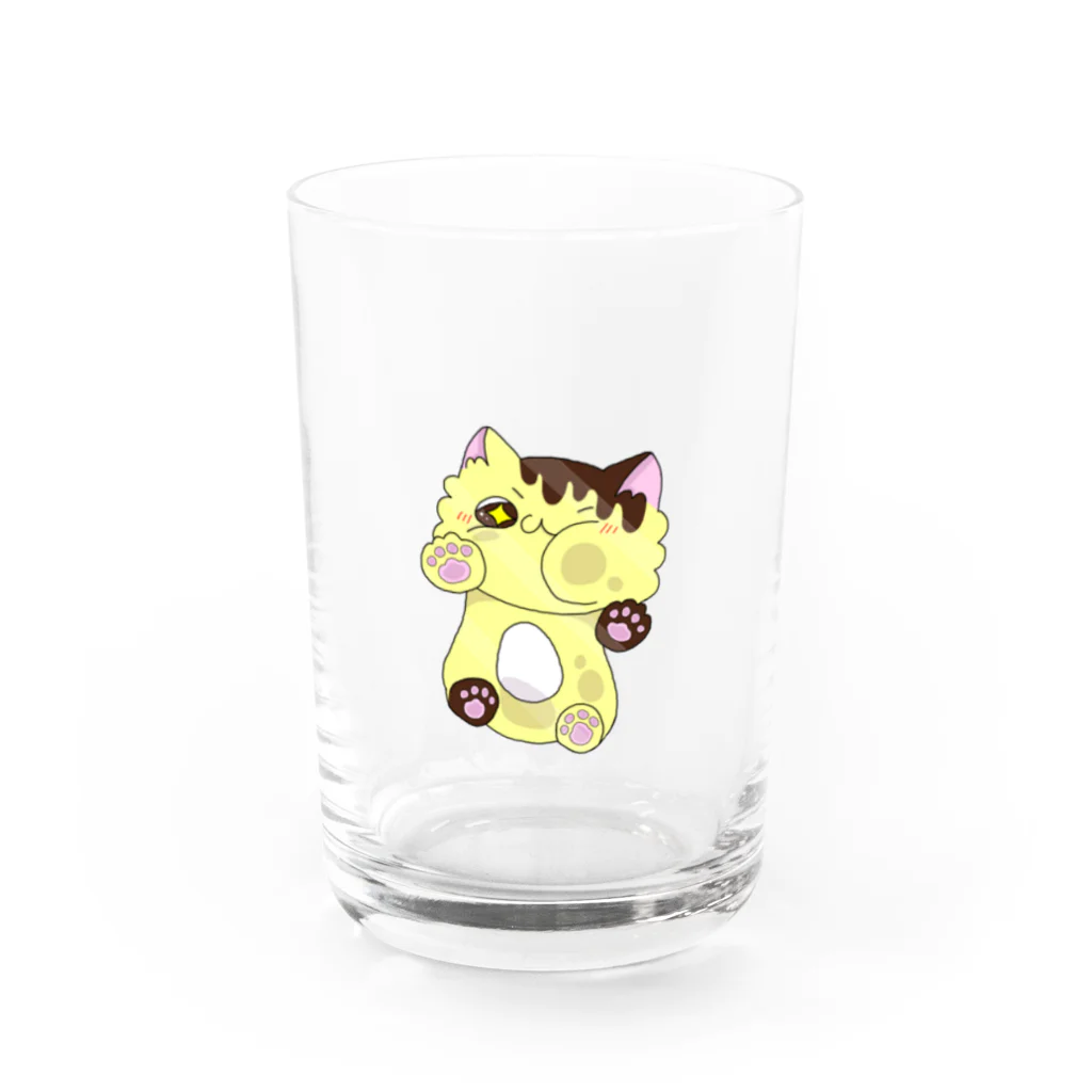 🐰ぴょんぴょんぷりんの個性全開グッズ🍮の【ぺたっと】ぷにらにあん張り付きグラス Water Glass :front