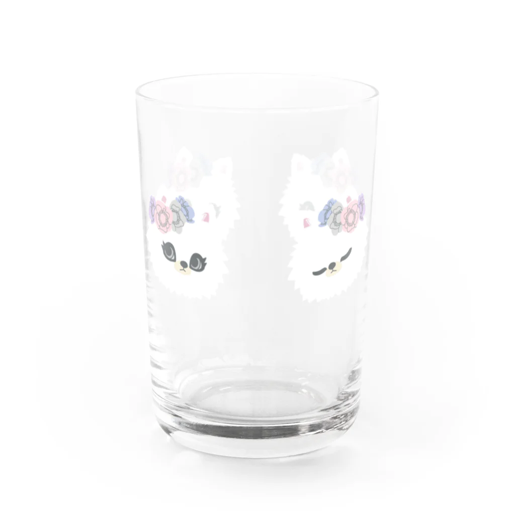 sachiko2004shopのFam& 花とポメラニアン Water Glass :front