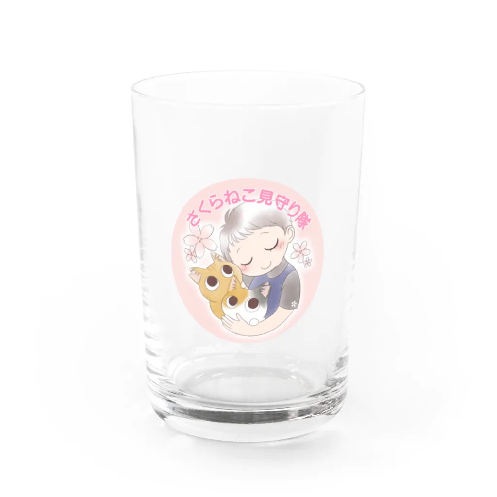 🌸さくらねこ見守り隊🌸の🌸さくらねこ見守り隊🌸 Water Glass :front