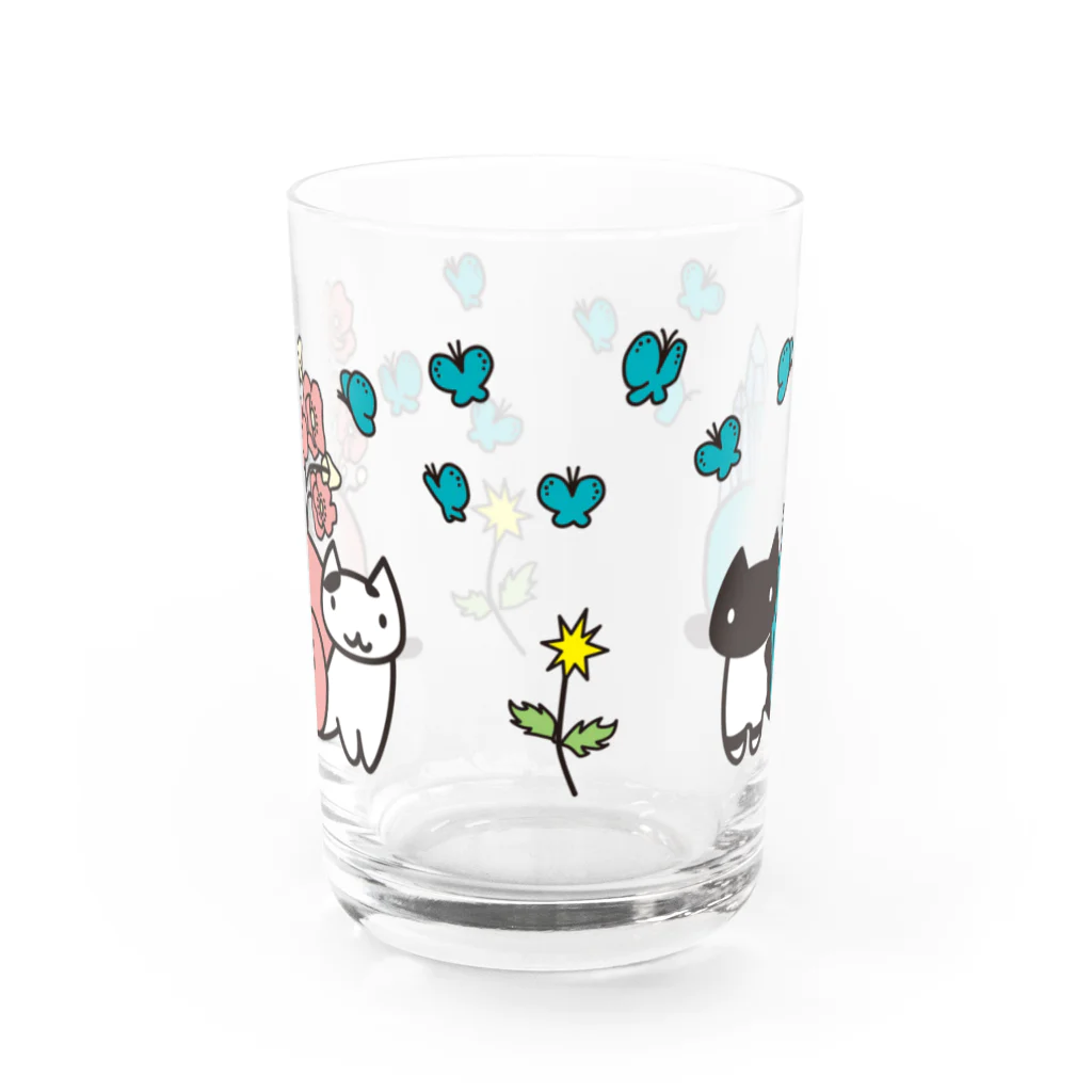 星月猫　徳島洋子の猫つむりににタキ 猫とカタツムリ グラス前面